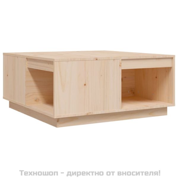 Кафе маса, 80x81x36,5 см, борово дърво масив