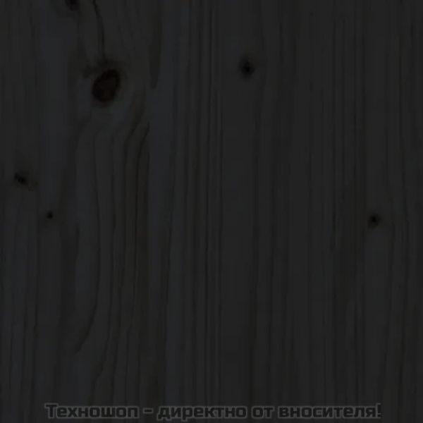 Стенни рафтове, 2 бр, черен, 80x12x9 см масивно борово дърво