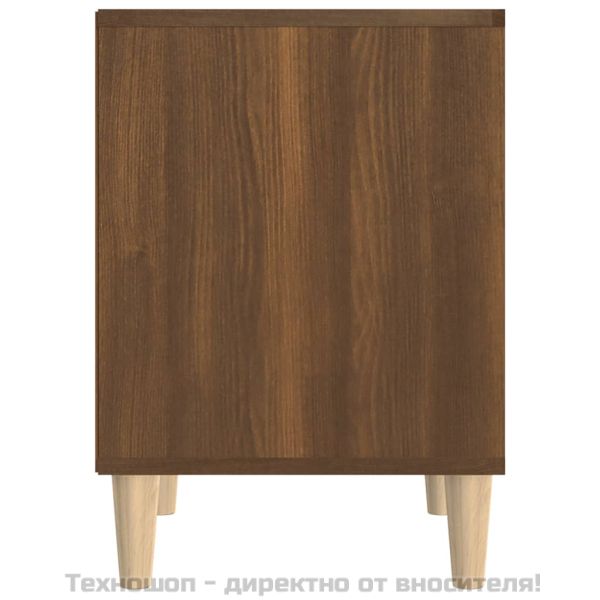 Нощно шкафче, кафяв дъб, 40x35x50 см