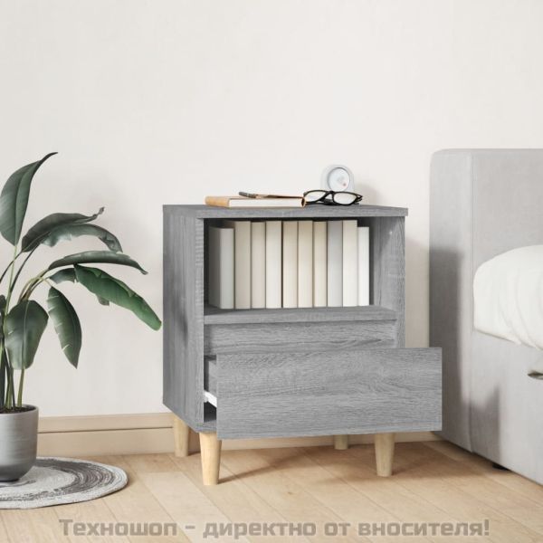 Нощно шкафче, сив сонома, 40x35x50 см