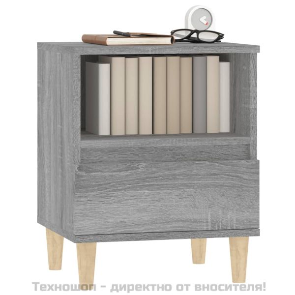 Нощно шкафче, сив сонома, 40x35x50 см