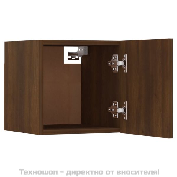 Стенен ТВ шкаф, кафяв дъб, 30,5x30x30 см