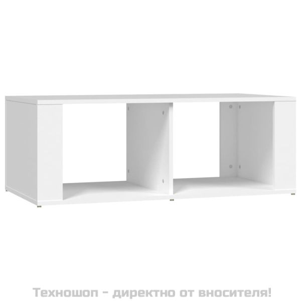 Кафе маса, бяла, 100x50x36 см, инженерно дърво