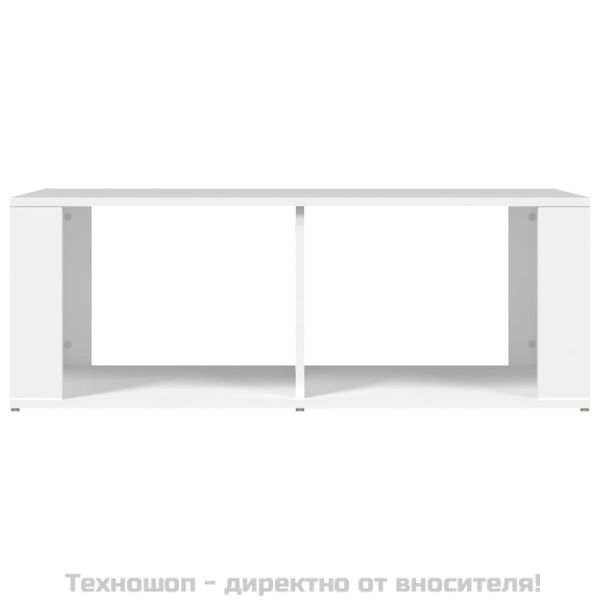 Кафе маса, бяла, 100x50x36 см, инженерно дърво