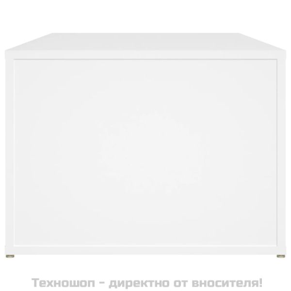 Кафе маса, бяла, 100x50x36 см, инженерно дърво