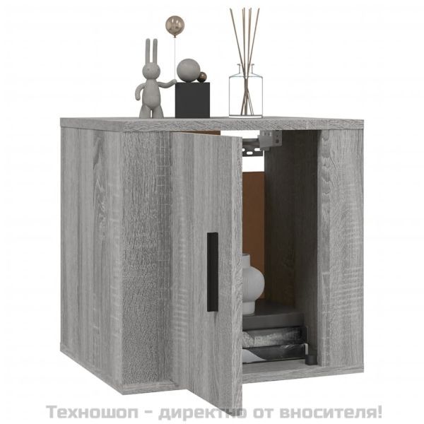 ТВ шкафове за стенен монтаж, 2 бр, сив сонома, 40x34,5x40 см