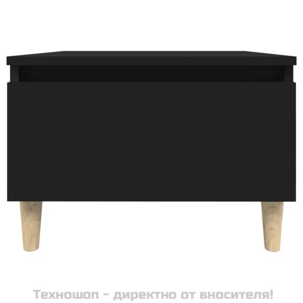 Странични маси, 2 бр, черни, 50x46x35 см, инженерно дърво