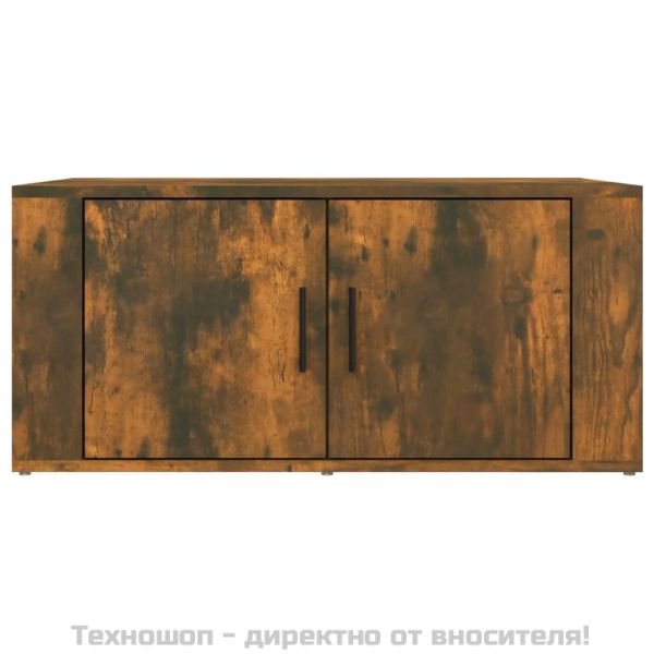 Кафе маса, опушен дъб, 80x50x36 см, инженерно дърво