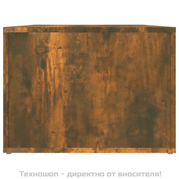 Кафе маса, опушен дъб, 80x50x36 см, инженерно дърво