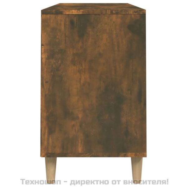 Шкаф за обувки, опушен дъб, 102x36x60 см, инженерно дърво