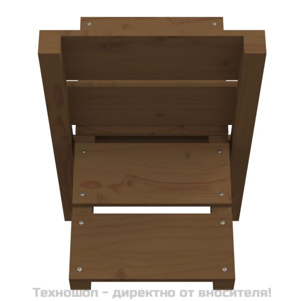 Поставка за дърва меденокафява 47x39,5x48 см борово дърво масив