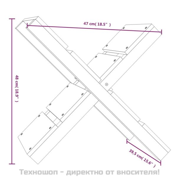 Поставка за дърва меденокафява 47x39,5x48 см борово дърво масив