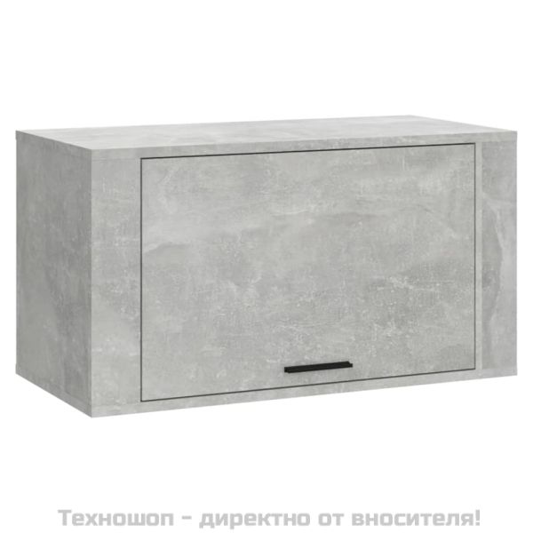 Стенен шкаф за обувки бетонно сив 70x35x38 см инженерно дърво