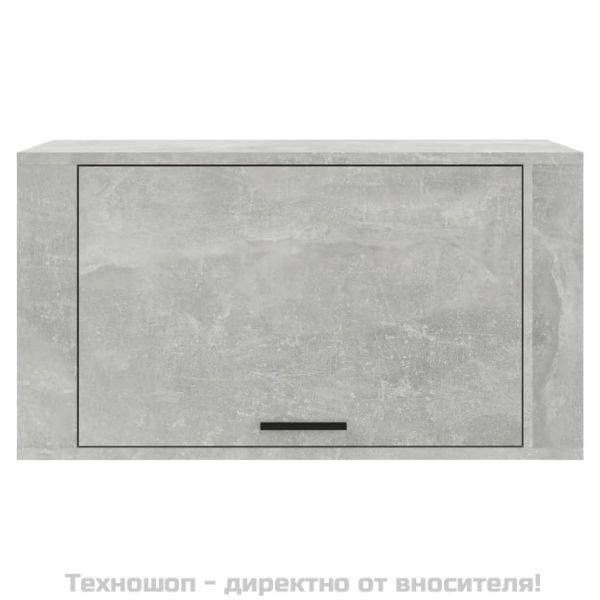 Стенен шкаф за обувки бетонно сив 70x35x38 см инженерно дърво