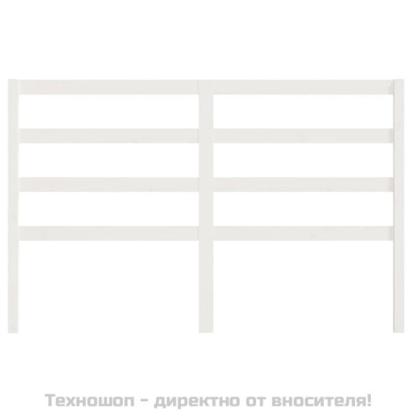 Горна табла за легло, бяла, 166x4x100 см, бор масив