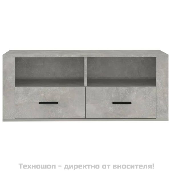 ТB шкаф, сив, 100x35x40 см, инженерно дърво