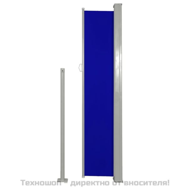 Странична тента за вътрешен двор/тераса, 160x300 см, синя