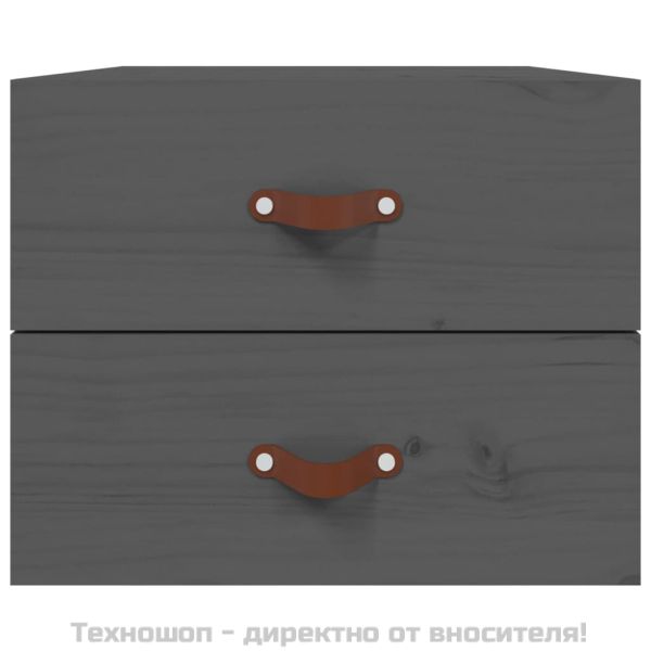 Нощни шкафчета за стенен монтаж, 2 бр, сив 50x36x40 см
