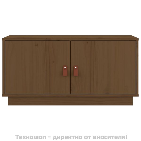 ТВ шкаф, меденокафяв, 80x34x40 см, бор масив