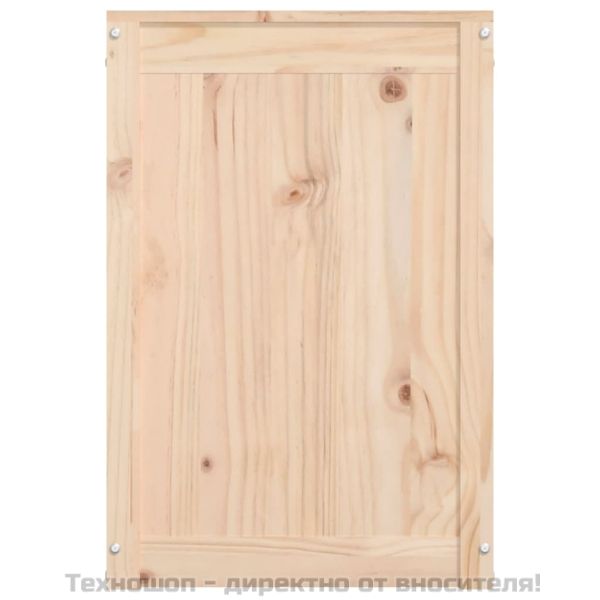 Кутия за пране, 88,5x44x66 см, борово дърво масив