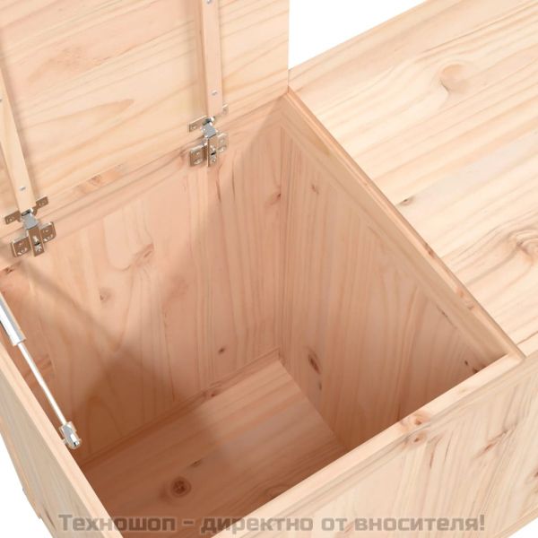 Кутия за пране, 88,5x44x66 см, борово дърво масив