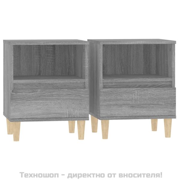 Нощни шкафчета, 2 бр, сив сонома, 40x35x50 см