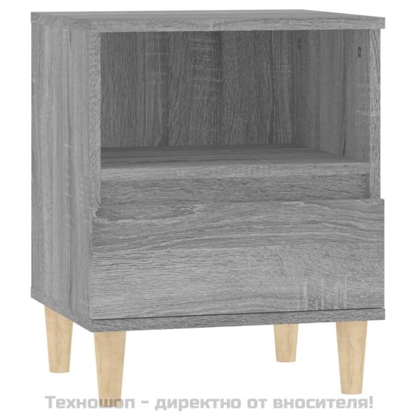 Нощни шкафчета, 2 бр, сив сонома, 40x35x50 см