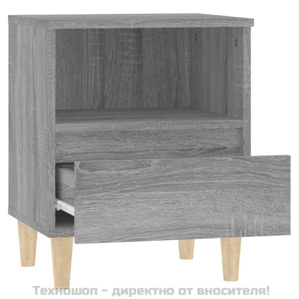 Нощни шкафчета, 2 бр, сив сонома, 40x35x50 см