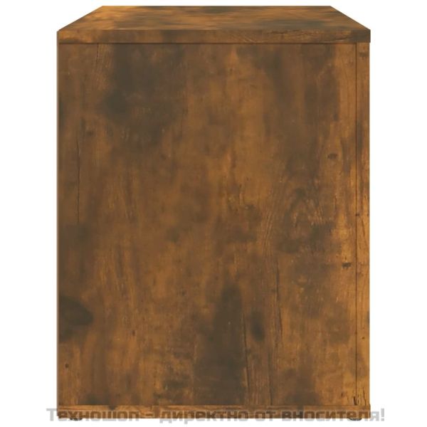 Нощно шкафче, опушен дъб, инженерно дърво 60x36x45 см