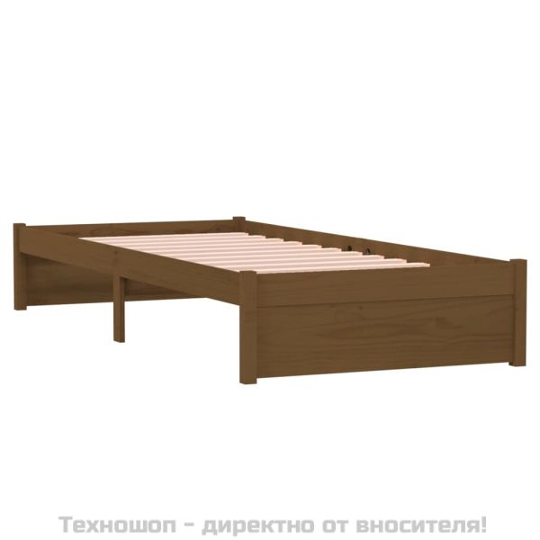 Рамка за легло меденокафява дърво 75x190 см Small Single