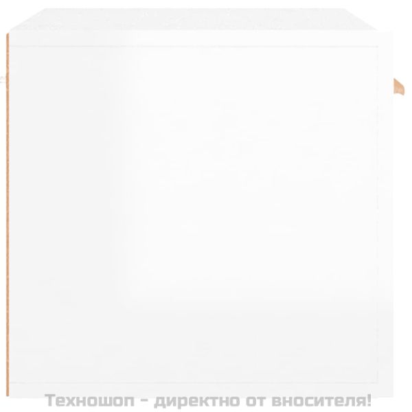 Стенен шкаф, бял гланц, 60x36,5x35 см, инженерно дърво