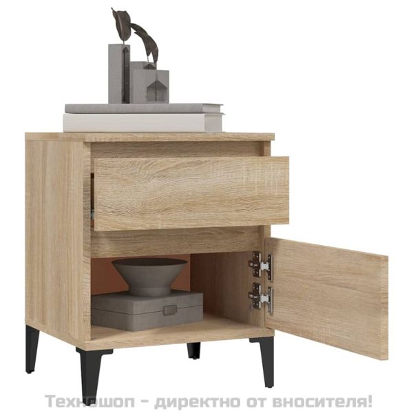 Нощни шкафчета, 2 бр, сонома дъб, 40x35x50 см