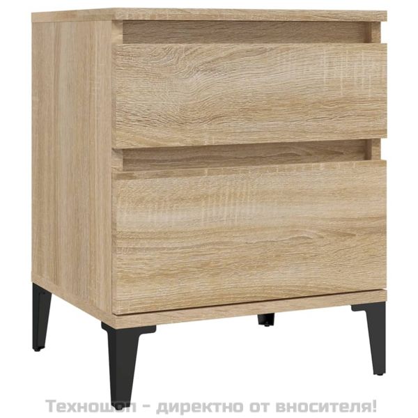 Нощни шкафчета, 2 бр, сонома дъб, 40x35x50 см