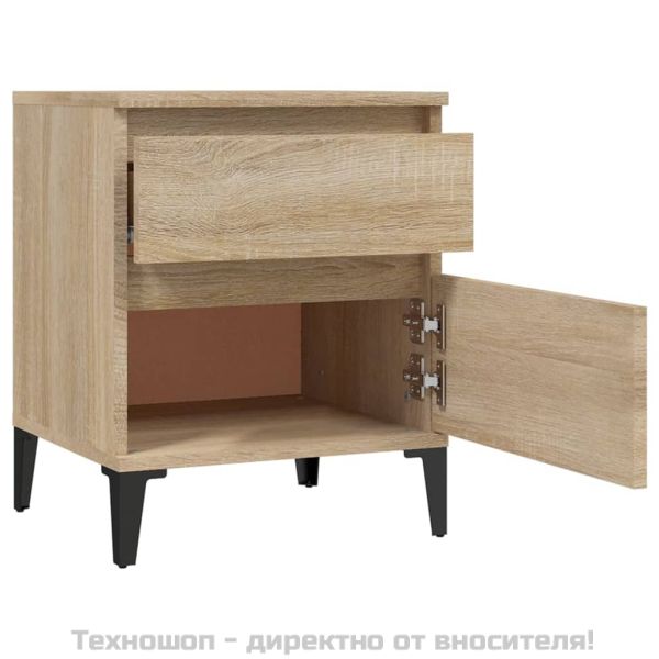 Нощни шкафчета, 2 бр, сонома дъб, 40x35x50 см