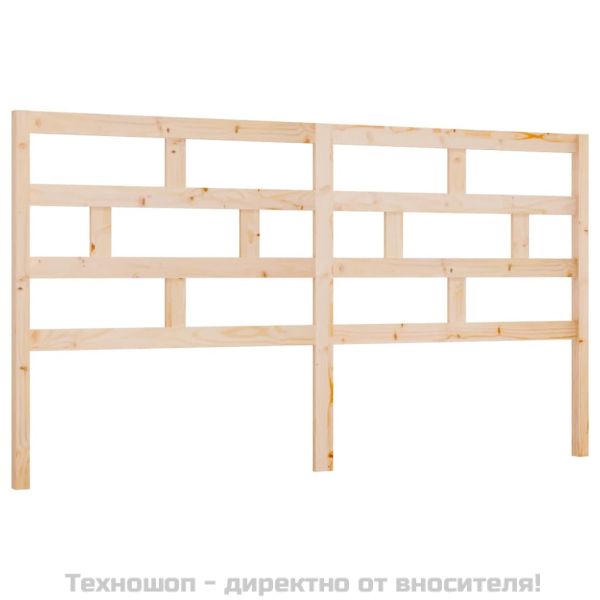 Горна табла за легло, 206x4x100 см, бор масив