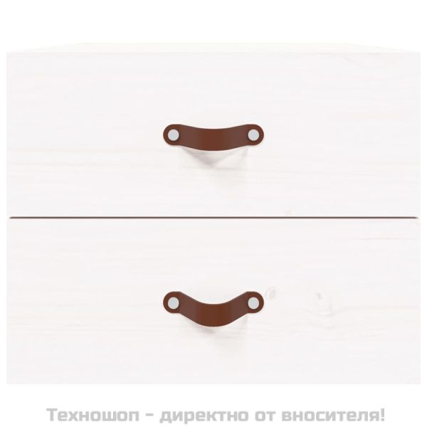 Нощно шкафче за стенен монтаж, бяло, 50x36x40 см