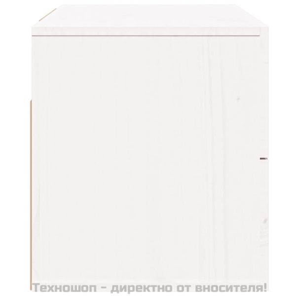 Нощно шкафче за стенен монтаж, бяло, 50x36x40 см