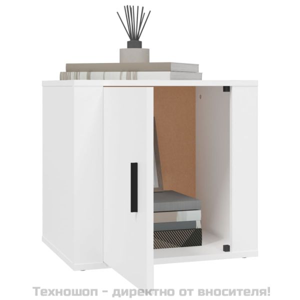 Нощни шкафчета, 2 бр, бели, 50x39x47 см