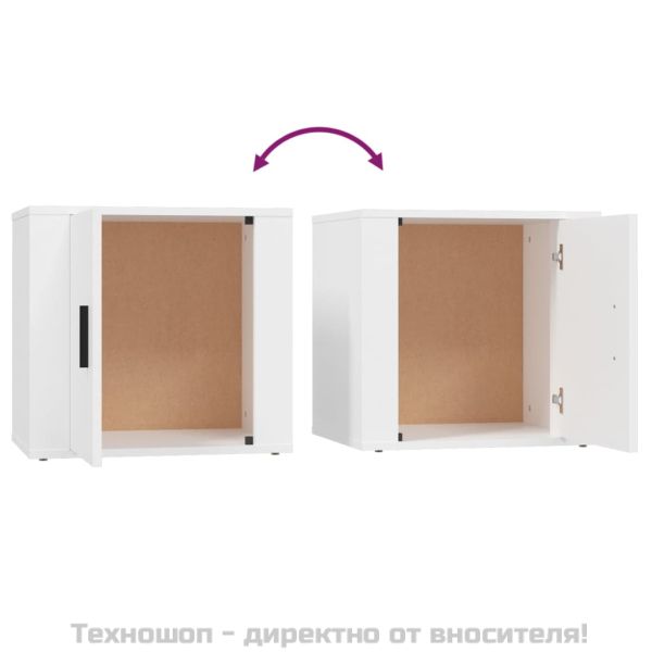 Нощни шкафчета, 2 бр, бели, 50x39x47 см