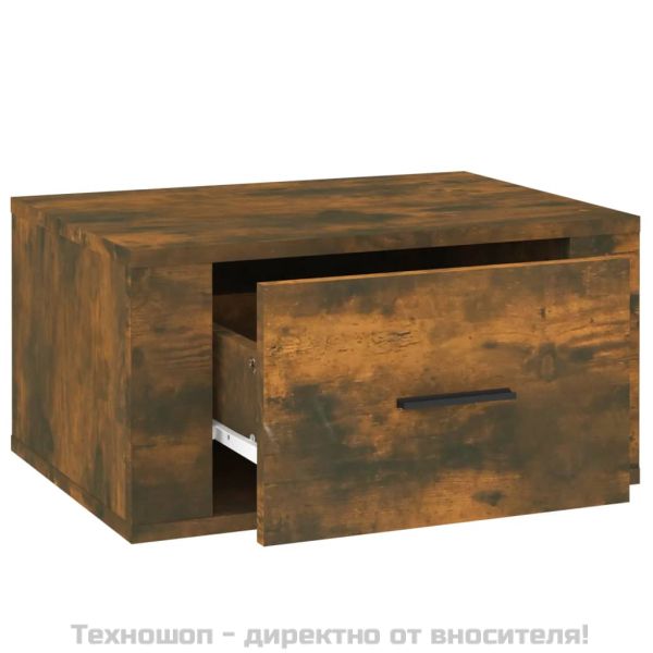 Нощни шкафчета за стенен монтаж, 2 бр, опушен дъб, 50x36x25 см
