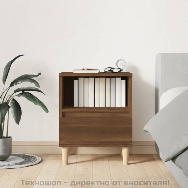 Нощни шкафчета, 2 бр, кафяв дъб, 40x35x50 см