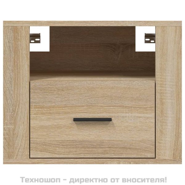 Нощни шкафчета за стенен монтаж, 2 бр, сонома дъб, 50x36x40 см
