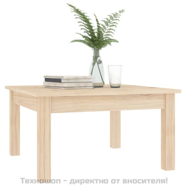 Кафе маса, 55x55x30 см, борово дърво масив