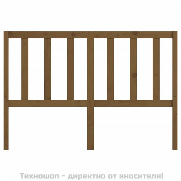 Горна табла за легло, меденокафява, 141x4x100 см, бор масив