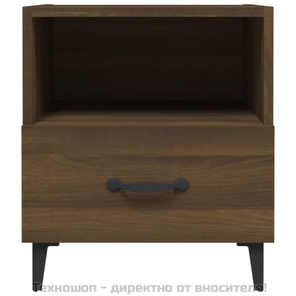 Нощни шкафчета, 2 бр, Кафяв дъб, инженерно дърво