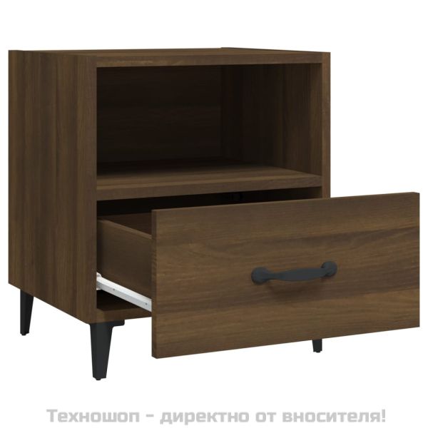 Нощни шкафчета, 2 бр, Кафяв дъб, инженерно дърво