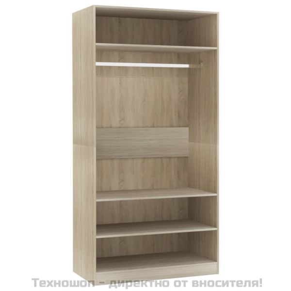 Гардероб, дъб сонома, 100x50x200 см, инженерно дърво