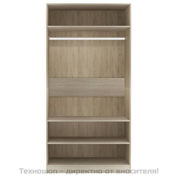 Гардероб, дъб сонома, 100x50x200 см, инженерно дърво