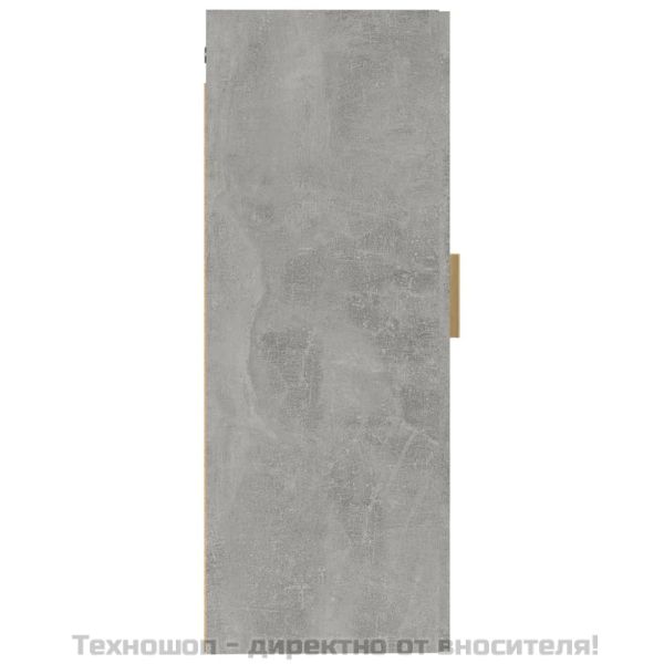 Стенен шкаф, бетонно сив, 35x34x90 см, инженерно дърво