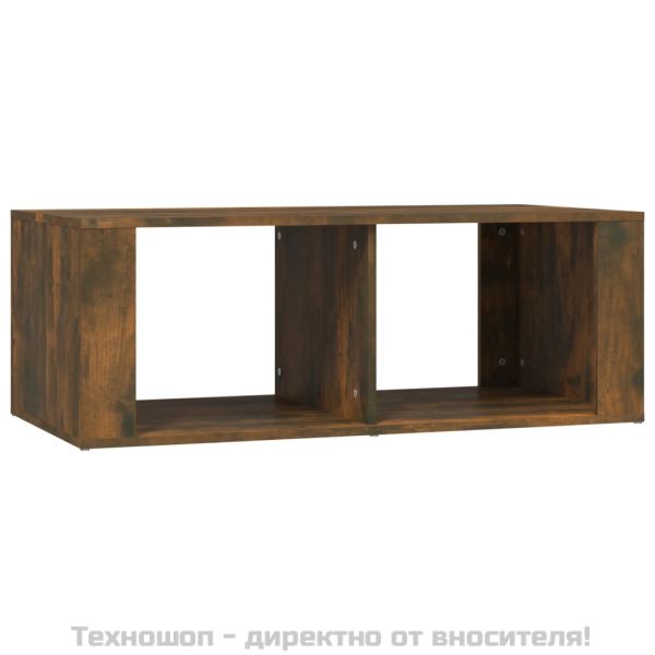 Кафе маса, опушен дъб, 100x50x36 см, инженерно дърво